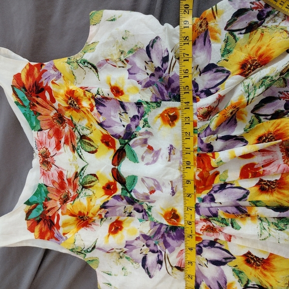 Like New! Robbie Bee Floral Cotton Dress - Picture 4 of 5